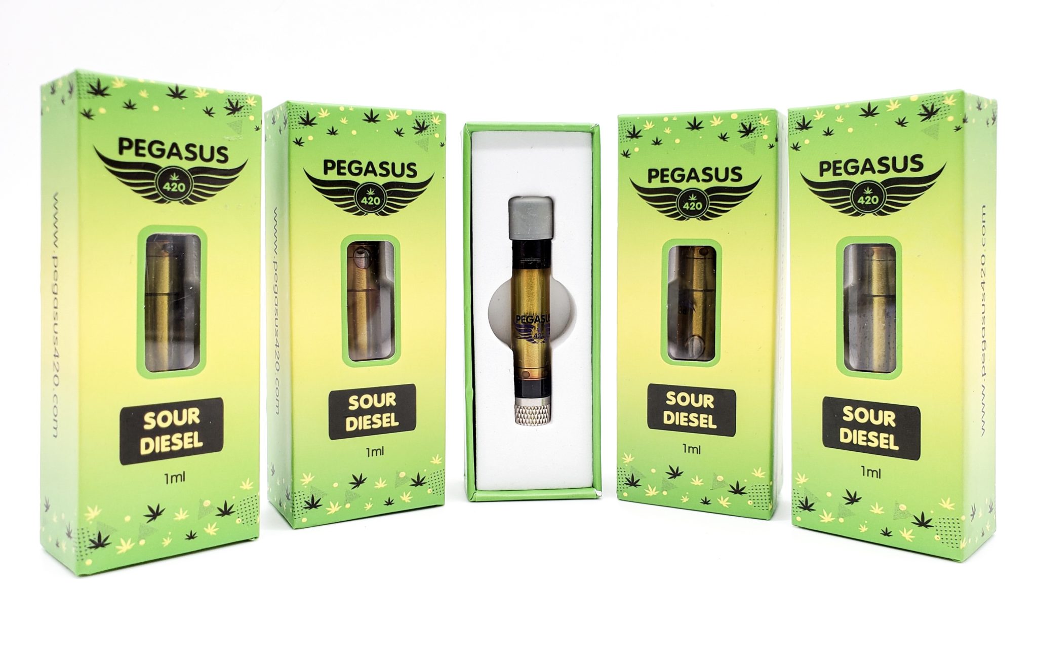 Sour Diesel (Sativa) Vape Pen Refill Cartridges by Pegasus 420 BC